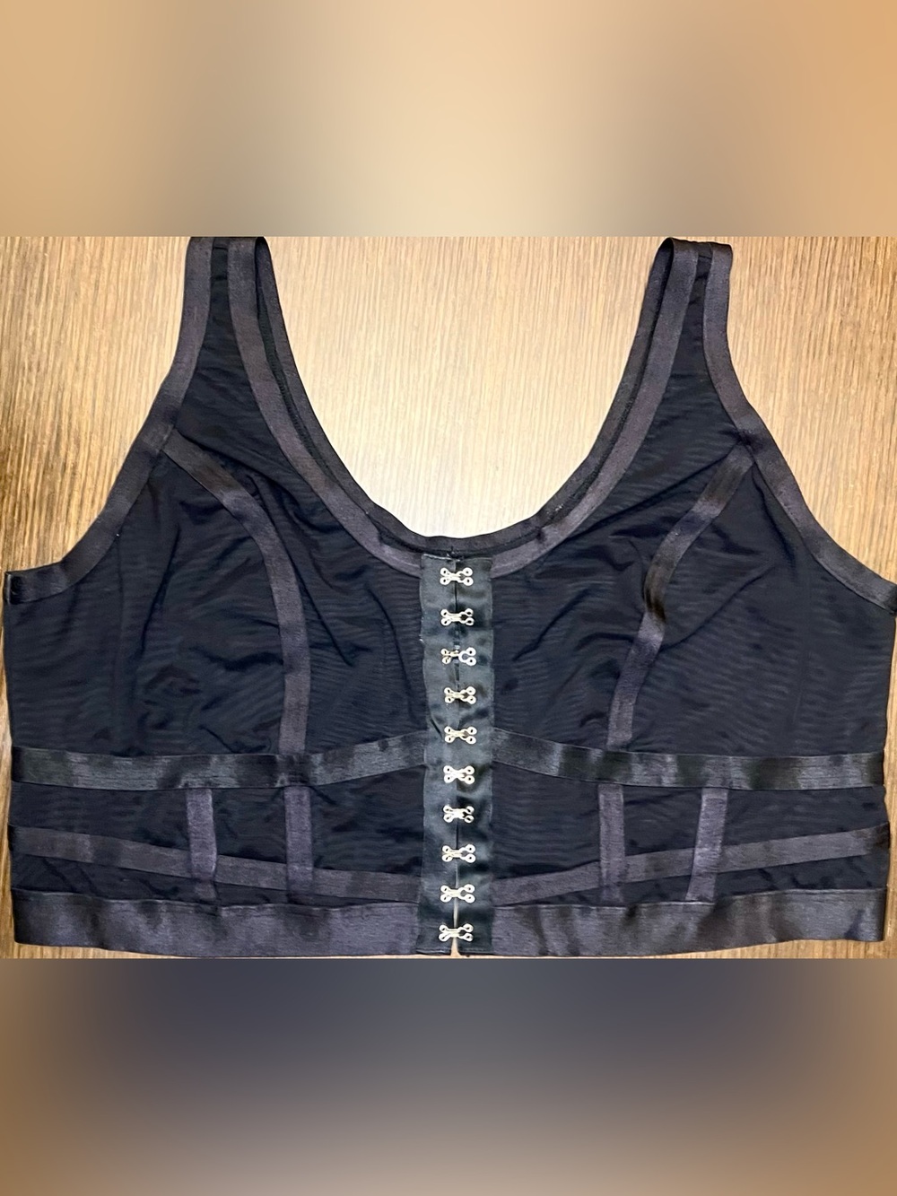 Torrid Mesh Regency Punk Bralette Crop Top Black 3X Goth Festival